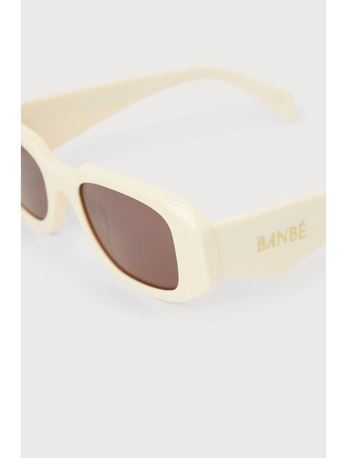 Lulus Banbe Eyewear The Nina Bone Square Sunglasses