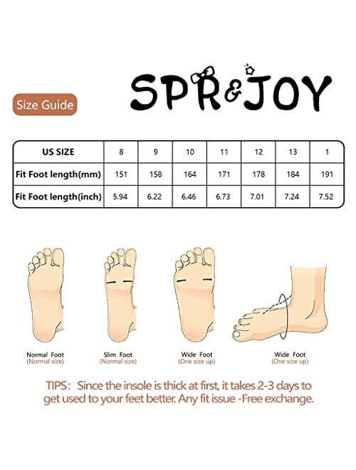 SPR&JOY Toddler Boys Girls Light Up Shoes, Lightweight Breathable Anti-Slip, Led Flashing Sport Sneakers for Toddler/Little Kids