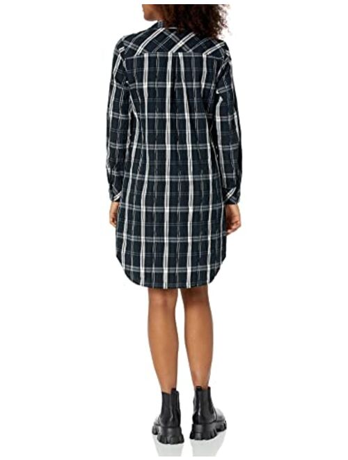 Foxcroft Women's Sloane Long Sleeve Windowpane Dress