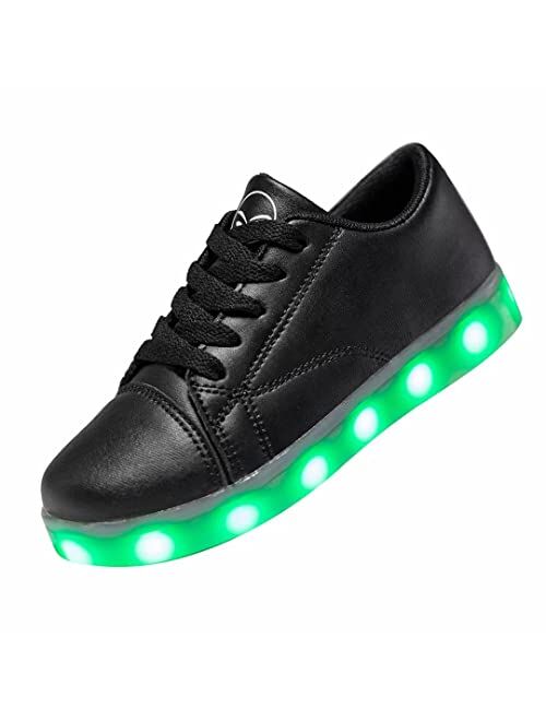 TOLLN Kids Boys Girls Breathable LED Light Up Flashing Sneakers for Children Shoes