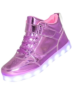 Lakerom Kids Light up Shoes Led Shoes for Boys Girls USB Charging Flashing Trainers High Top Sneakers