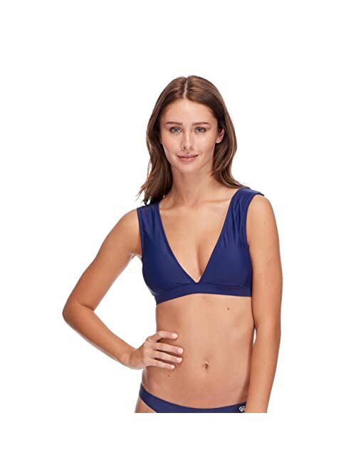 Body Glove Women's Standard Smoothies Rumor Solid Deep V Bikini Top Swimsuit