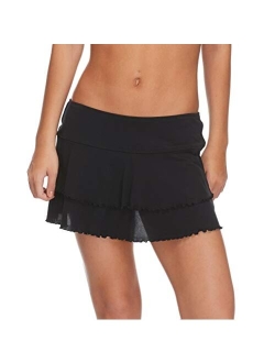 womens Smoothies Lambada Solid Mesh Cover Up Skirt Swimsuit
