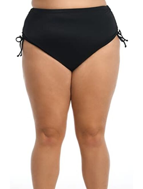 Maxine Of Hollywood Women's Side Tie Mid Waist Swimsuit Bottom