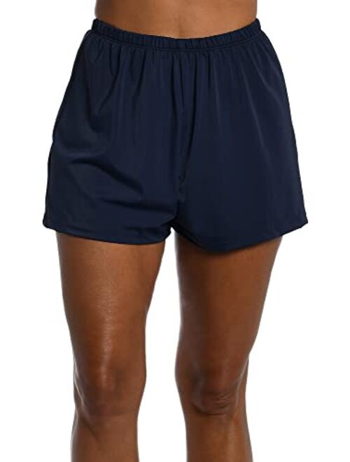 Maxine Of Hollywood Women's 2" Loose Fit Mid Rise Swim Shorts