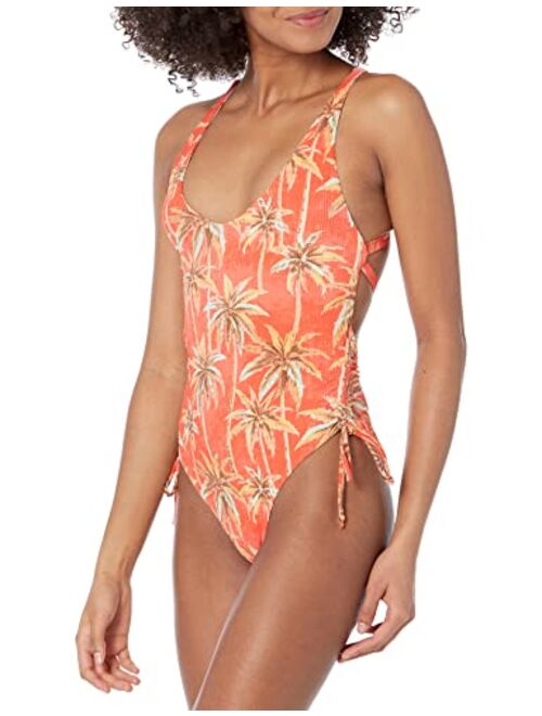 Body Glove Women's Missy Ruched Side V-Neck One Piece Swimsuit