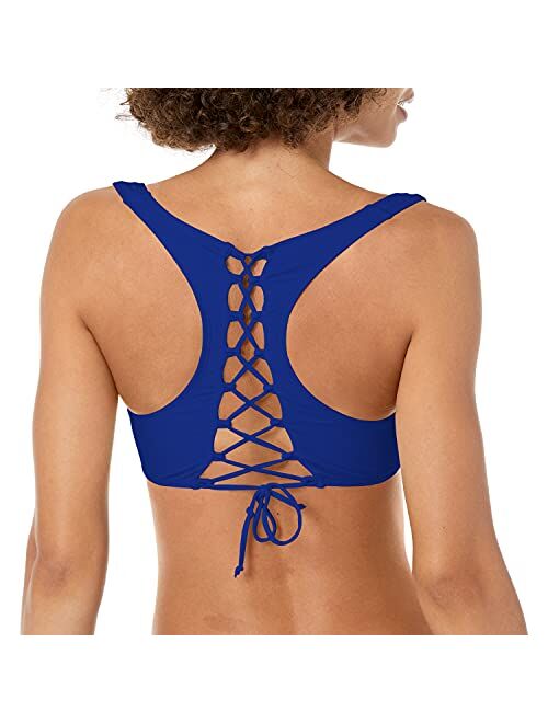 Body Glove Women's Standard Smoothies Sasha Solid Strappy Back Scoop Bikini Top Swimsuit