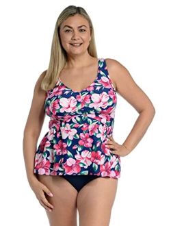 Over The Shoulder Empire Tankini Swimsuit Top