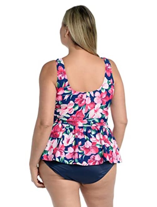 Maxine Of Hollywood Over The Shoulder Empire Tankini Swimsuit Top