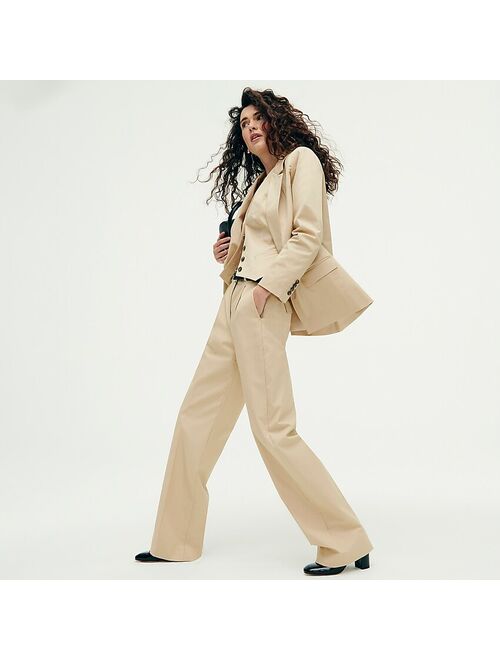 J.Crew Collection pleated wide-leg pant in trench canvas