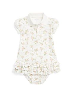 Baby Girls Floral Polo Dress and Bloomer