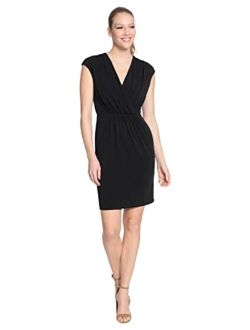Women's Extended Shoulder Surplice Blouson Dress