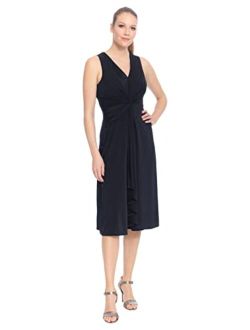 Women's V-Neck Twist Waist Dress