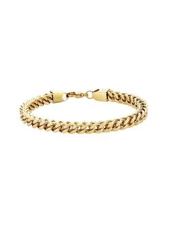 Ion-Plated Stainless Steel Foxtail Chain Bracelet