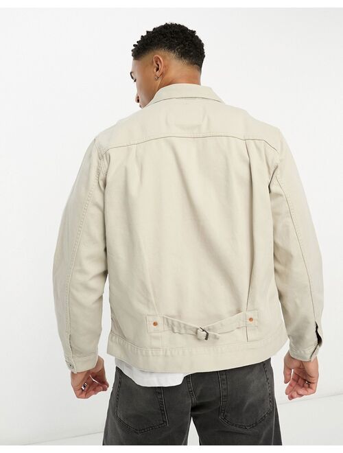 Levi's Type I denim trucker jacket in cream cord with pocket