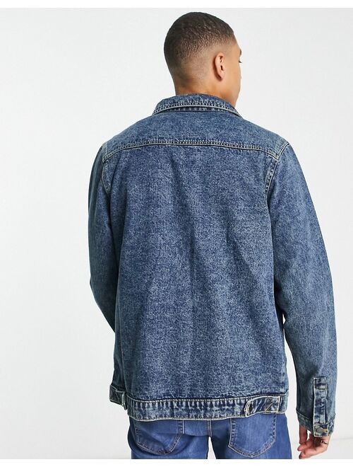 Another Influence Tall denim jacket in blue