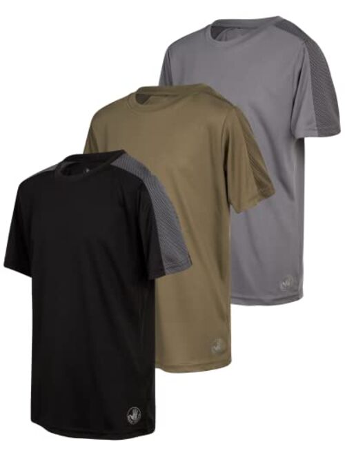 Body Glove Boys' Athletic T-Shirt - 3 Pack Active Performance Dry Fit Sports Tee (8-18)