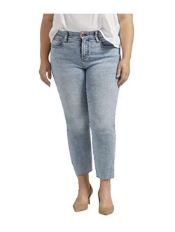 Women's Ruby Mid Rise Straight Cropped Jeans Plus Size