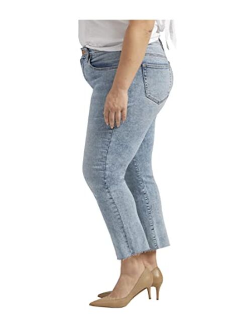 Jag Jeans Women's Ruby Mid Rise Straight Cropped Jeans Plus Size
