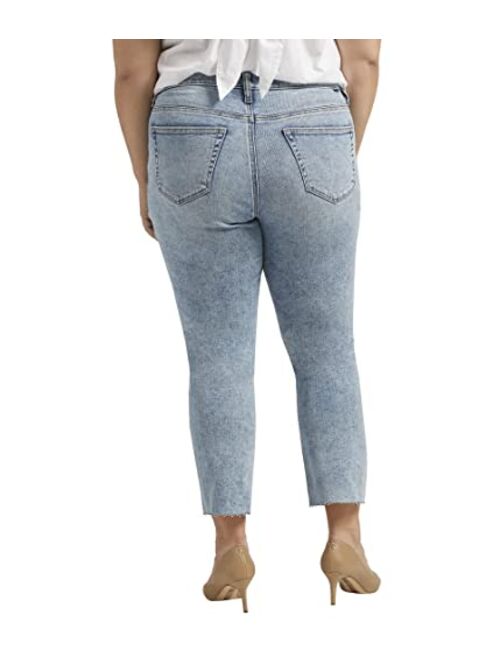 Jag Jeans Women's Ruby Mid Rise Straight Cropped Jeans Plus Size