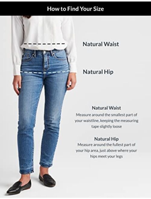 Jag Jeans Women's Petite Ruby Mid Rise Straight Leg Jeans