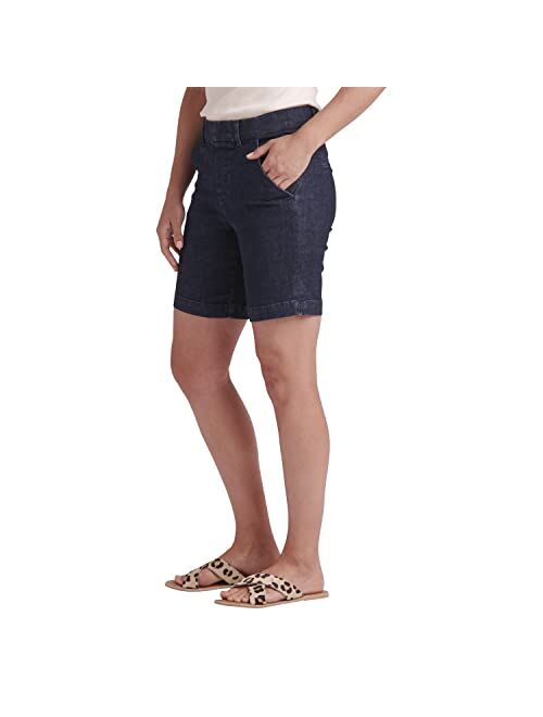 Jag Jeans Women's Petite Maddie Mid Rise 8" Pull-on Short