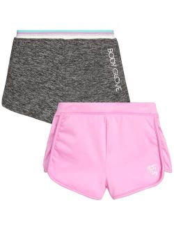 Girls Active Shorts - 2 Pack Soft Cozy Athletic Gym Dolphin Shorts (Size: 7-12)