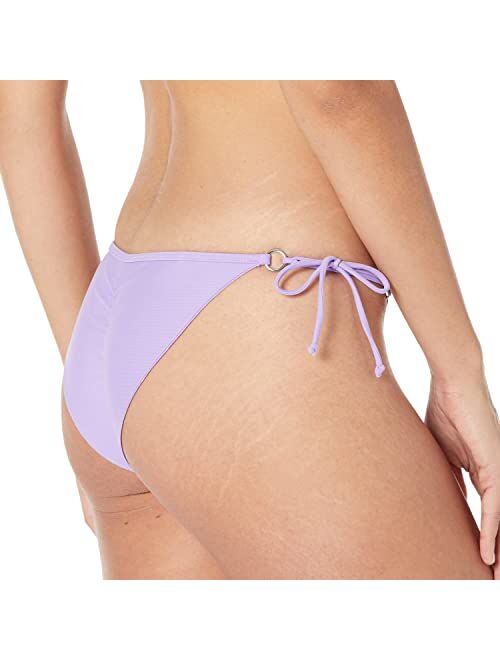 Body Glove Women's Smoothies Brasilia Solid Tie Side Cheeky Bikini Bottom Swimsuit
