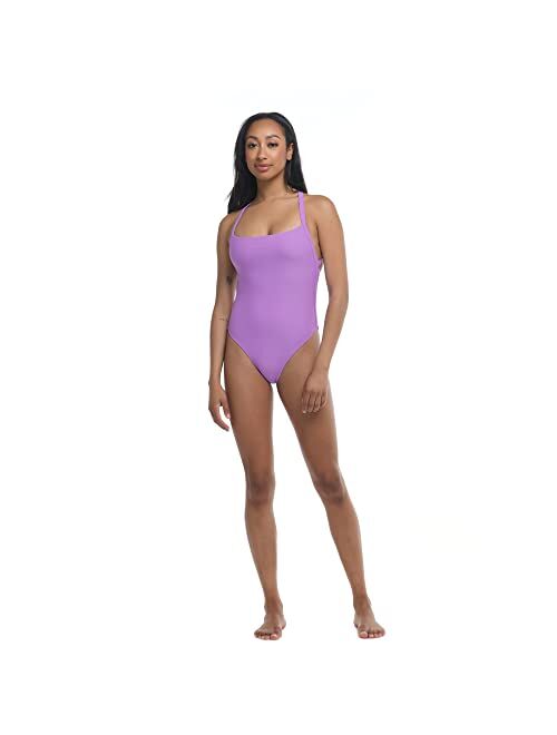 Body Glove Women's Standard Smoothies Electra Solid One Piece Swimsuit with Strappy Back Detail