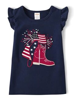 Girls' and Toddler Embroidered Graphic Sleeveless T-Shirts