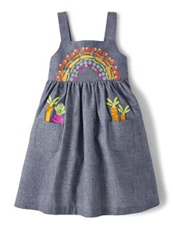 Girls' and Toddler Embroidered Sleeveless Skirtall