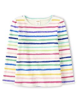 Girls and Toddler Printed Long Sleeve Shirts
