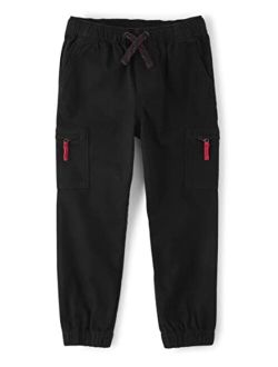 Boys' and Toddler Woven Pull on Cargo Jogger Pants