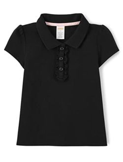 Girls and Toddler Short Sleeve Ruffle Polo Shirt