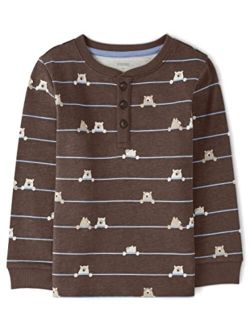 Boys' and Toddler Long Sleeve Henley Shirt