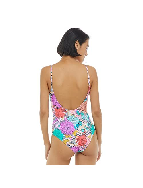 Body Glove Women's Standard Skylar Zip Front One Piece Swimsuit