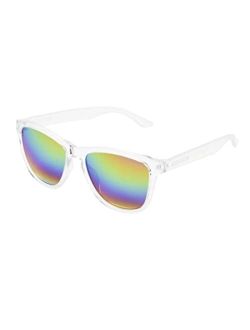Wave Keyhole Sunglasses, Clear, 50 mm