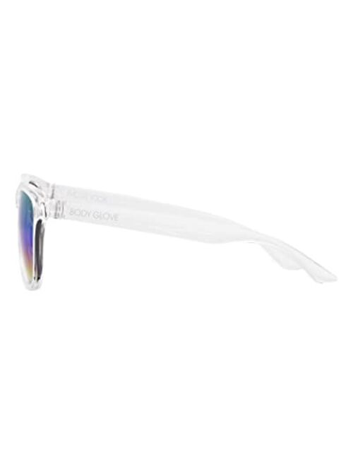 Body Glove Wave Keyhole Sunglasses, Clear, 50 mm