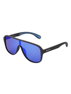Men's Bobby Polarized Shield Sunglasses, Grey, 130 mm