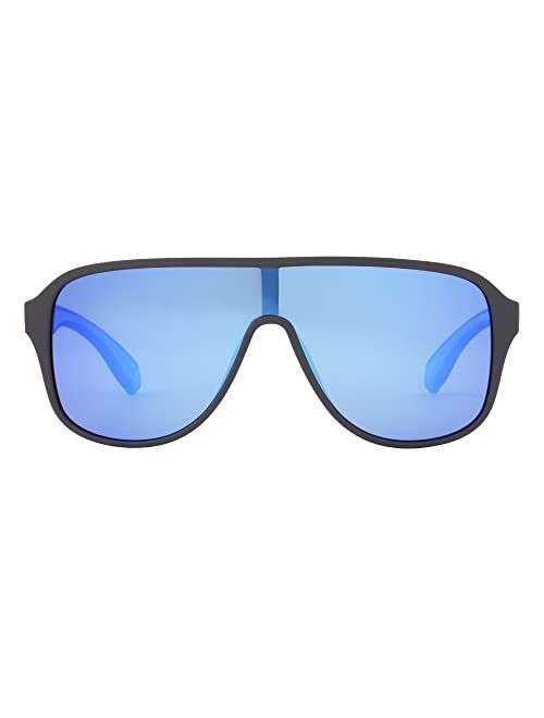 Body Glove Men's Bobby Polarized Shield Sunglasses, Grey, 130 mm