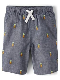 Boys' and Toddler Embroidered Shorts