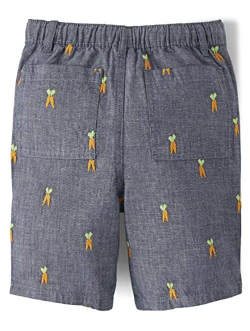 Gymboree Boys' and Toddler Embroidered Shorts