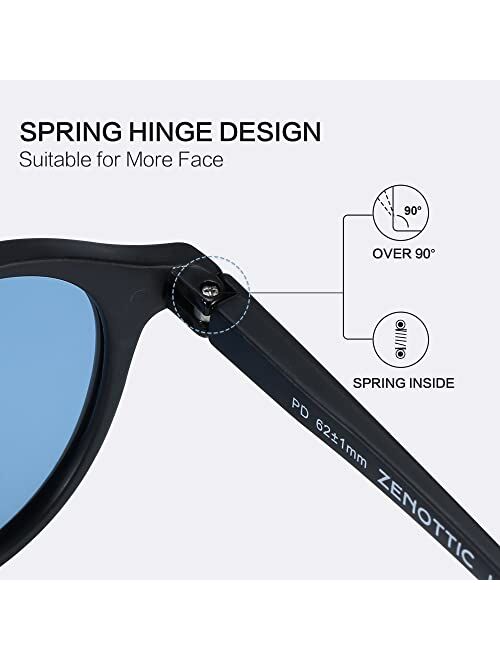 ZENOTTIC Polarized Round Sunglasses, Stylish Sunglasses for Men and Women Retro Classic, Multi-Style Selection