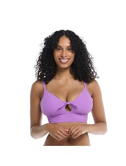Women's Standard Smoothies Olivia Solid D, Dd, E, F Cup Bikini Top Swimsuit with Adjustable Tie Back