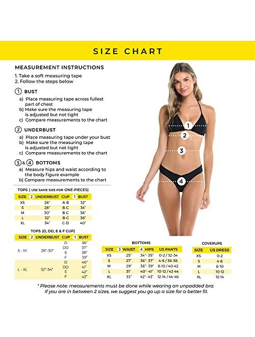 Body Glove Women's Standard Smoothies Olivia Solid D, Dd, E, F Cup Bikini Top Swimsuit with Adjustable Tie Back