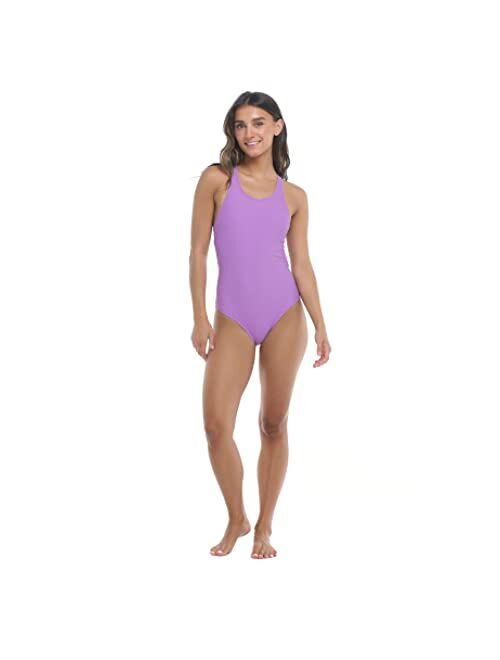 Body Glove Women's Standard Smoothies Mylene Solid One-Piece Swimsuit with Racer Back