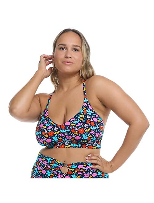 Body Glove Women's Standard Ruth Fixed Triangle Bikini Top Swimsuit with Adjustable Tie Back Detail