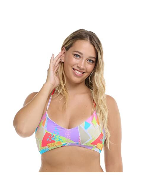 Body Glove Women's Standard Ruth Fixed Triangle Bikini Top Swimsuit with Adjustable Tie Back Detail