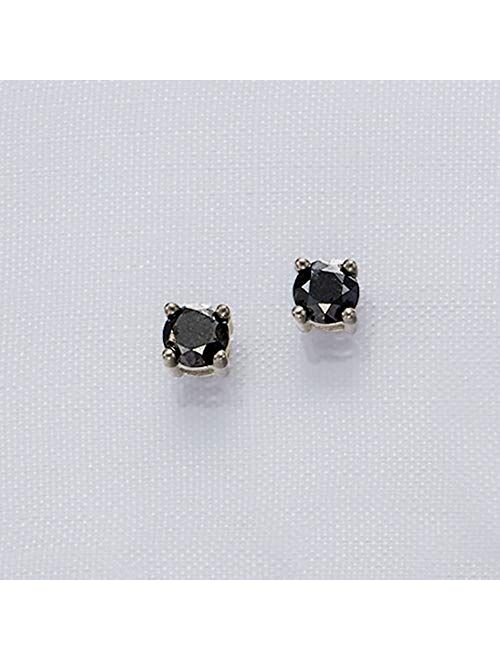 Ross-Simons 1.00 ct. t.w. Black Diamond Stud Earrings in 14kt White Gold