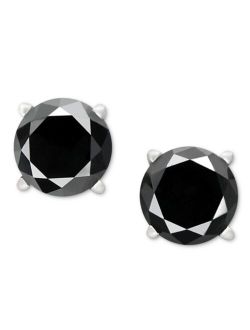 Macy's Black Diamond Stud Earrings (1 to 2 ct. t.w.) in 14k White Gold